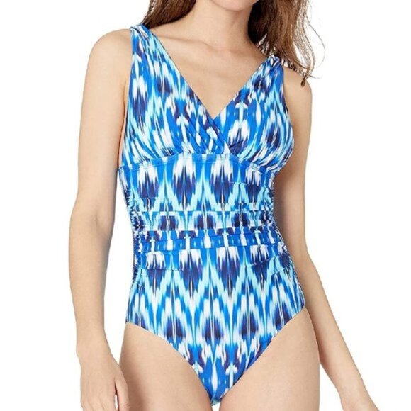 Athena Women's Surplice One Piece Swimsuit - Picture 1 of 6